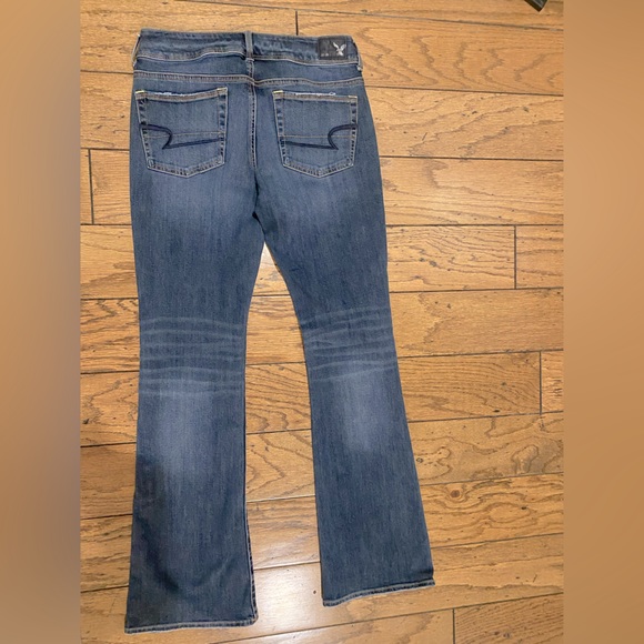 American Eagle Outfitters Super Stretch Kick Boot Dark Denim Jeans - Picture 4 of 4